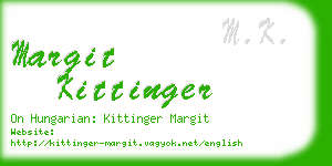 margit kittinger business card